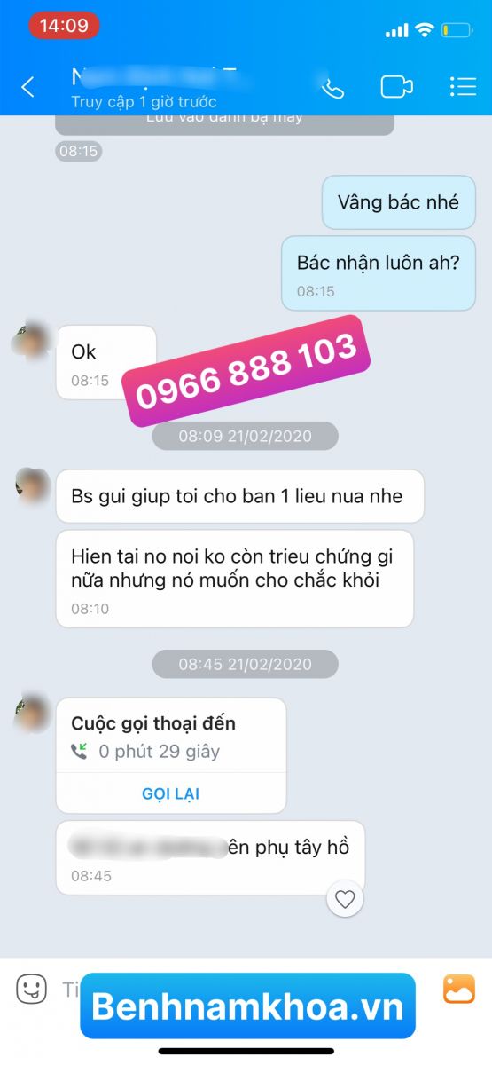 Phản Hồi Chữa Bệnh Lậu Cấp Tính - Nam Định 3